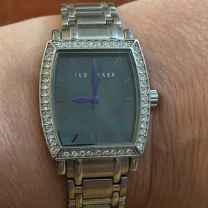 Ted Baker Stainless Steel Watch with Purple accents